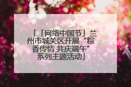 「网络中国节」兰州市城关区开展“粽香传情 共庆端午”系列主题活动