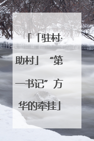 「驻村·助村」“第一书记”方华的牵挂