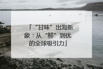 “甘味”出海新象：从“鲜”到优的全球吸引力