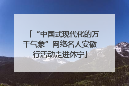 “中国式现代化的万千气象”网络名人安徽行活动走进休宁