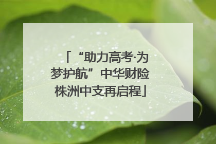 “助力高考·为梦护航”中华财险株洲中支再启程