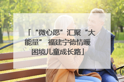 “微心愿”汇聚“大能量” 福建宁德情暖困境儿童成长路