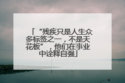 “残疾只是人生众多标签之一，不是天花板”，他们在事业中诠释自强