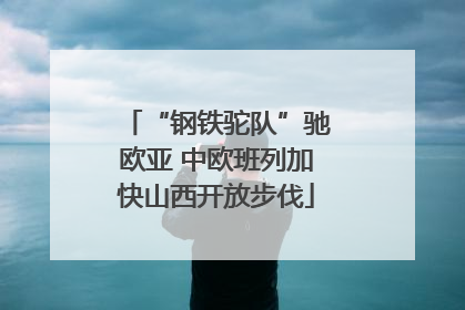“钢铁驼队”驰欧亚 中欧班列加快山西开放步伐