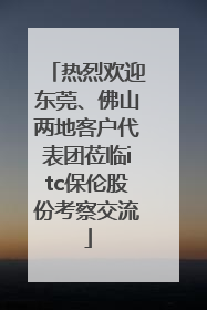 热烈欢迎东莞、佛山两地客户代表团莅临itc保伦股份考察交流