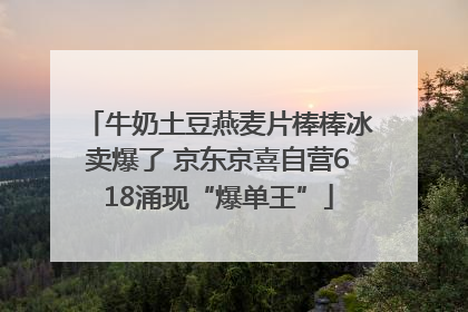牛奶土豆燕麦片棒棒冰卖爆了 京东京喜自营618涌现“爆单王”