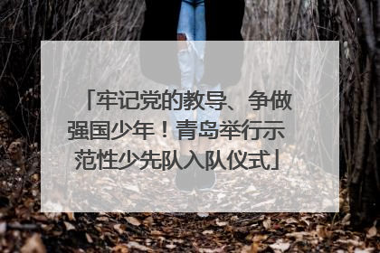 牢记党的教导、争做强国少年！青岛举行示范性少先队入队仪式