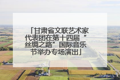 甘肃省文联艺术家代表团在第十四届“丝绸之路”国际音乐节举办专场演出
