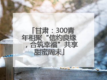 甘肃：300青年相聚“信约良缘，合筑幸福”共享甜蜜周末