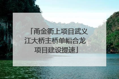 甬金衢上项目武义江大桥主桥单幅合龙 项目建设提速