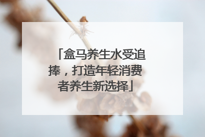 盒马养生水受追捧，打造年轻消费者养生新选择