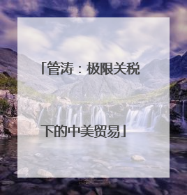 管涛：极限关税下的中美贸易