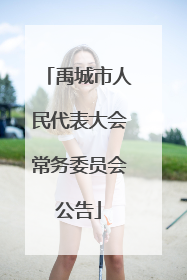禹城市人民代表大会常务委员会公告