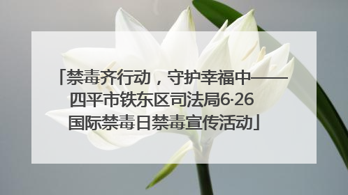 禁毒齐行动，守护幸福中——四平市铁东区司法局6·26 国际禁毒日禁毒宣传活动