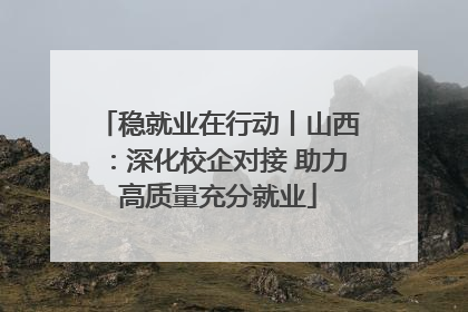 稳就业在行动丨山西：深化校企对接 助力高质量充分就业
