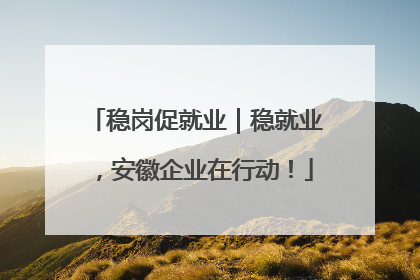 稳岗促就业｜稳就业，安徽企业在行动！