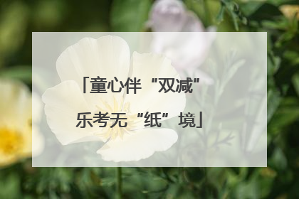 童心伴“双减” 乐考无“纸”境