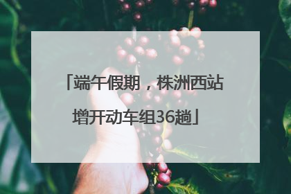 端午假期，株洲西站增开动车组36趟