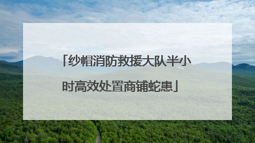 纱帽消防救援大队半小时高效处置商铺蛇患