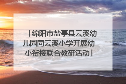 绵阳市盐亭县云溪幼儿园同云溪小学开展幼小衔接联合教研活动