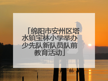 绵阳市安州区塔水镇宝林小学举办少先队新队员队前教育活动