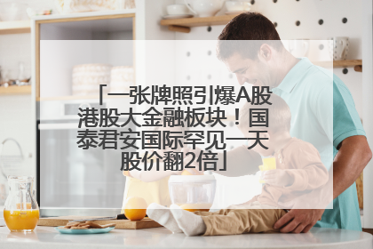 一张牌照引爆A股港股大金融板块！国泰君安国际罕见一天股价翻2倍