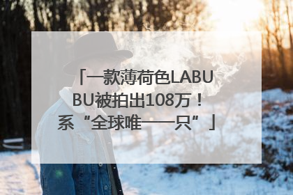 一款薄荷色LABUBU被拍出108万！系“全球唯一一只”