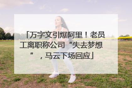 万字文引爆阿里！老员工离职称公司“失去梦想”，马云下场回应