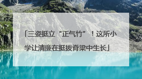 三姿挺立“正气竹”！这所小学让清廉在挺拔脊梁中生长