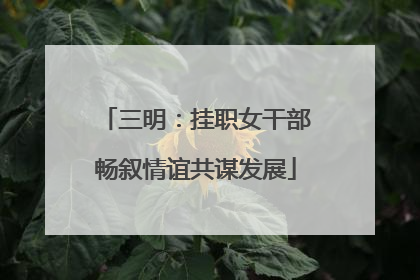 三明：挂职女干部畅叙情谊共谋发展