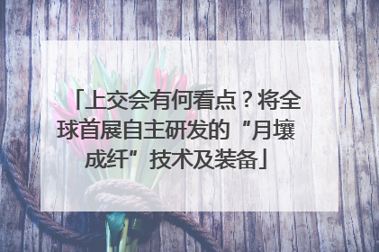 上交会有何看点？将全球首展自主研发的“月壤成纤”技术及装备