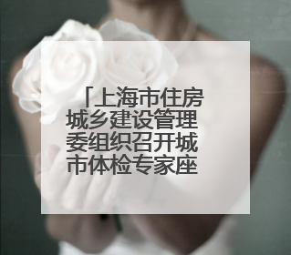 上海市住房城乡建设管理委组织召开城市体检专家座谈会