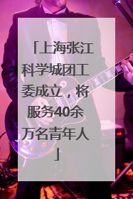 上海张江科学城团工委成立，将服务40余万名青年人