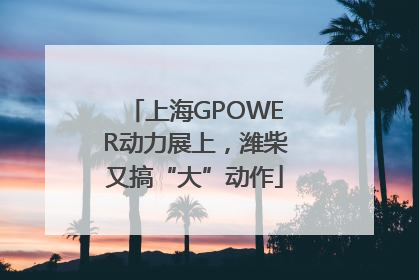 上海GPOWER动力展上，潍柴又搞“大”动作