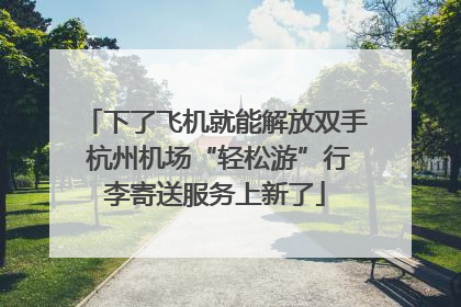 下了飞机就能解放双手 杭州机场“轻松游”行李寄送服务上新了