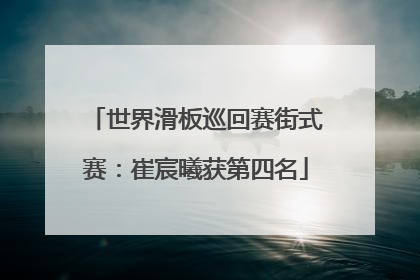 世界滑板巡回赛街式赛：崔宸曦获第四名