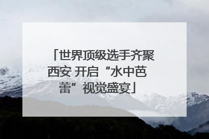 世界顶级选手齐聚西安 开启“水中芭蕾”视觉盛宴