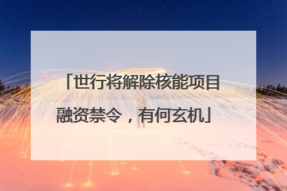 世行将解除核能项目融资禁令，有何玄机