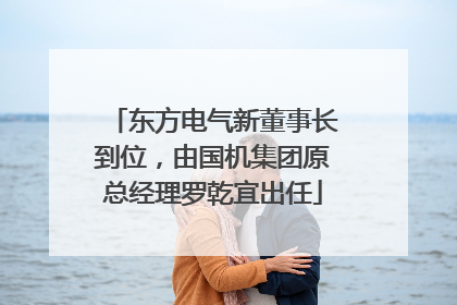 东方电气新董事长到位，由国机集团原总经理罗乾宜出任