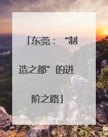 东莞：“制造之都”的进阶之路