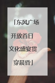 东风广场开放首日 文化盛宴贯穿晨昏