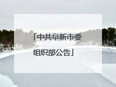 中共阜新市委组织部公告