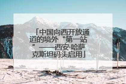中国向西开放通道的境外“第一站”——西安·哈萨克斯坦码头启用