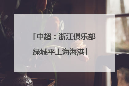 中超：浙江俱乐部绿城平上海海港