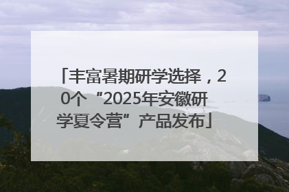 丰富暑期研学选择，20个“2025年安徽研学夏令营”产品发布