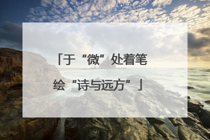 于“微”处着笔 绘“诗与远方”
