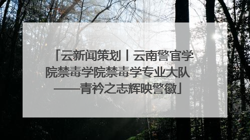 云新闻策划丨云南警官学院禁毒学院禁毒学专业大队——青衿之志辉映警徽