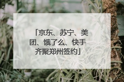 京东、苏宁、美团、饿了么、快手齐聚郑州签约