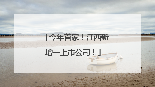 今年首家！江西新增一上市公司！