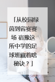 从校园绿茵到省赛赛场 宿豫这所中学的足球班藏着啥秘诀？